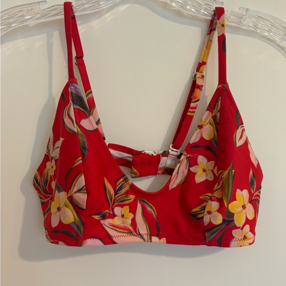 Target Red Floral Bikini Top